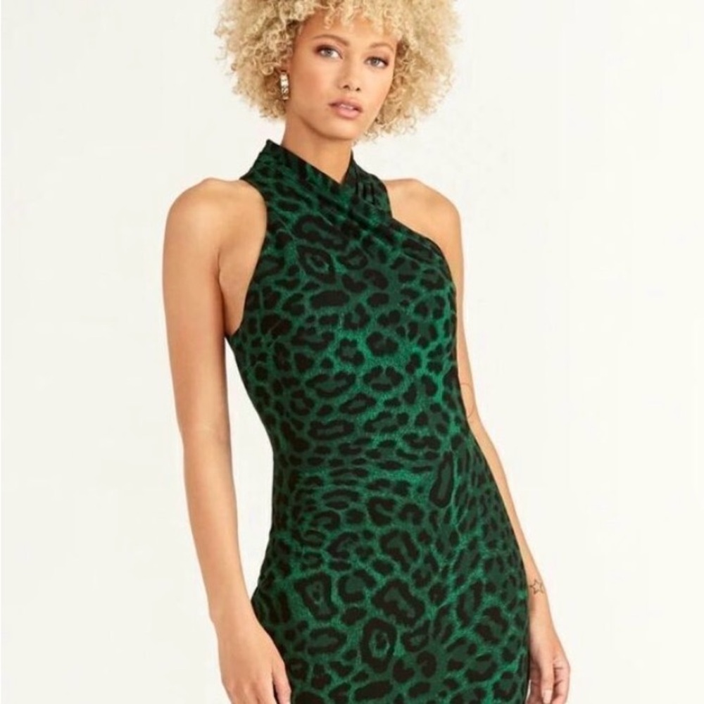 RACHEL Rachel Roy Green Animal Print Dress